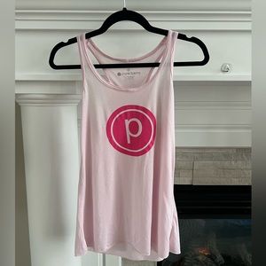 Pink Pure Barre razorback work out tank top